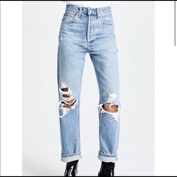 Agolde Denim - AGOLDE 90s mid rise loose for jeans in Fall Out 25